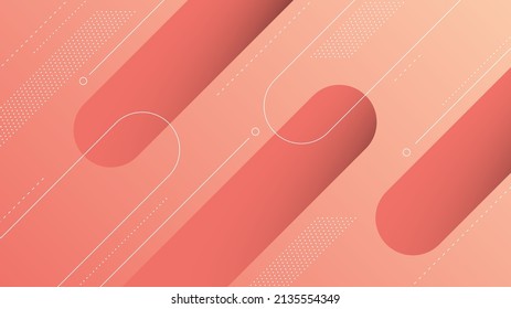 Modern Abstract Background with Memphis Element and Red Gradient Color