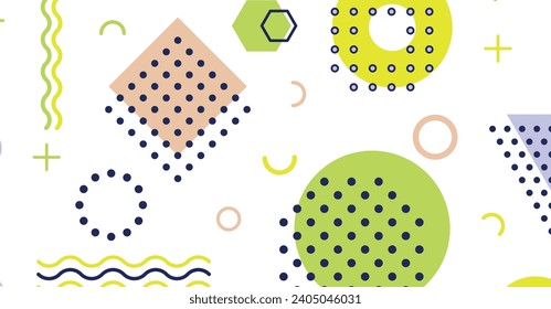 Modern abstract background with memphis elements colorful background design