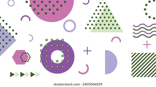 Modern abstract background with memphis elements colorful background design