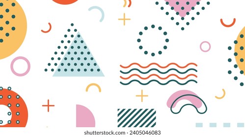Modern abstract background with memphis elements colorful background design
