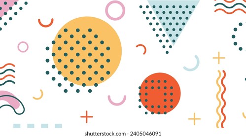 Modern abstract background with memphis elements colorful background design