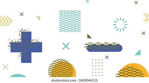 Modern abstract background with memphis elements colorful background design