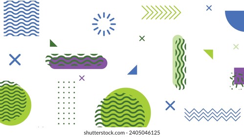 Modern abstract background with memphis elements colorful background design