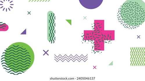 Modern abstract background with memphis elements colorful background design