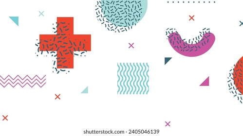 Modern abstract background with memphis elements colorful background design