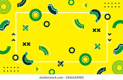 Modern abstract background with memphis elements in yellow and retro themed posters  banners and website landing pages.