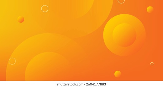 Modern abstract background with memphis elements in yellow and orange gradients and retro themed for posters, banners and website landing pages.
