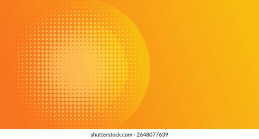 Modern abstract background with memphis elements in yellow and orange gradients and retro themed for posters, banners and website landing pages.