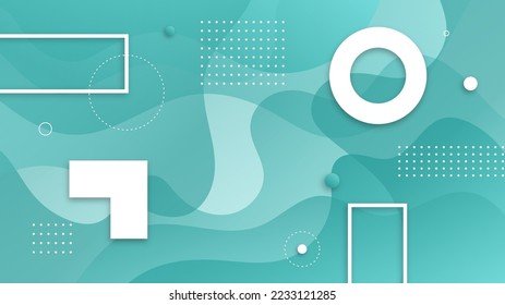 Fondo abstracto moderno con elementos de movimiento líquido Memphis y color gradiente tosca