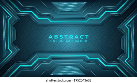 Modern abstract background with metallic shapes eps 10 Vector.