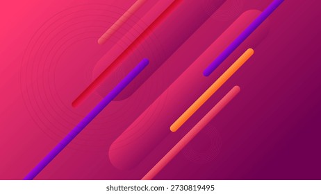 Modern Abstract Background Minimalist Diagonal Line Geometric Shapes Pink Gradient Colorful Design Vector. Good for Website Banners, Corporate Presentations, Branding, Posters, Social Media, and Professional Design Templates