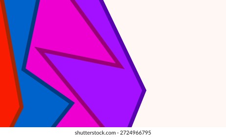 Modern Abstract Background Minimalist Geometric Shapes Flat Colorful Frame Design Vector. Good for Website Banners, Corporate Presentations, Branding, Posters, Social Media, and Professional Design Templates