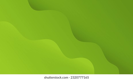 Modern Abstract Background with Motion Wave and Green Gradient Color