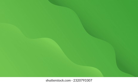 Modern Abstract Background with Motion Wave and Green Gradient Color