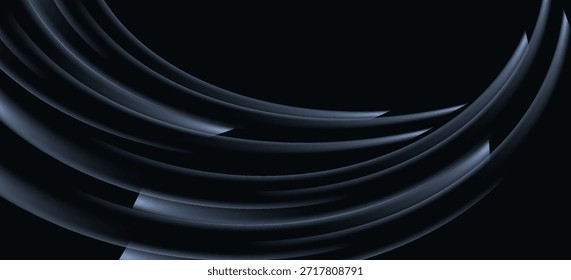Modern Abstract Background with Motion Waves and Blue Neon Gradient Color

