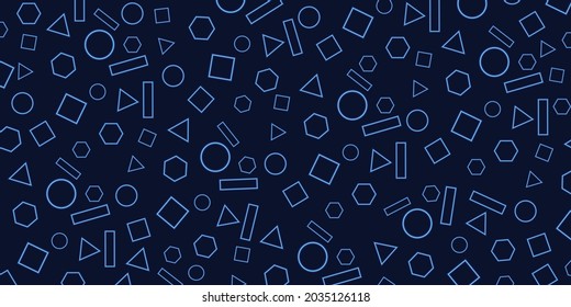 Modern Abstract Background with Neon Effect. Glowing different shapes Template For Background, Posters. 