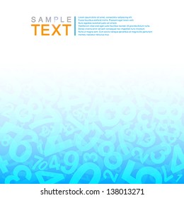 Modern abstract background with numbers.   Vector eps 10 illustration.