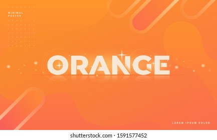 Modern abstract background with an orange concept, Orange banner template with a glowing light effect