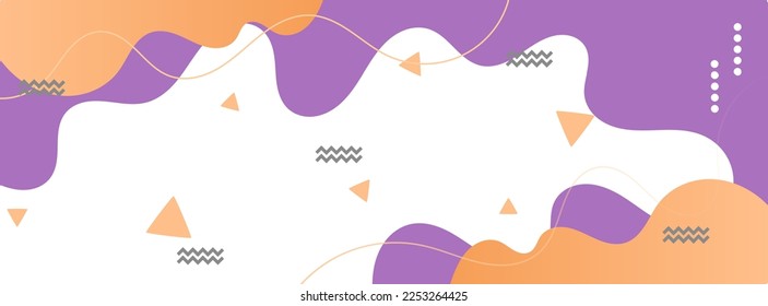 modern abstract background with orange and violet color fluid shapes on white background ,minimal poster. ideal for banner, web, header, cover, billboard, brochure, social media, landing page 