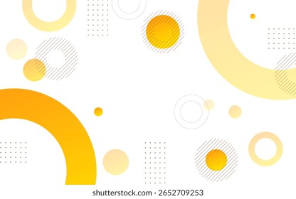 Fondo abstracto moderno Gradaciones naranjas y amarillas Fondo de Memphis. Con forma de círculo. Diseño simple. Vector EPS 10