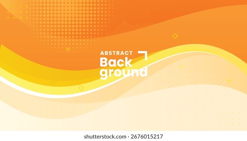 Fondo abstracto moderno con ondas de gradiente naranja y amarillo. Perfecto para carteles, Anuncios, presentaciones, volantes, Web y diseños de redes sociales.