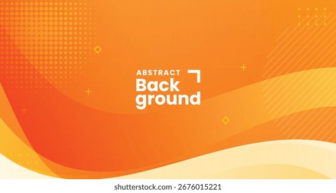 Fundo abstrato moderno com ondas de gradiente laranja e amarelo. Perfeito para cartazes, banners, apresentações, folhetos, web e projetos de mídias sociais.