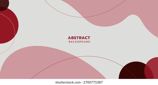 Modern abstract background with organic shapes and smooth curves in shades of red, pink, and burgundy. Minimal fluid design with soft gradients and geometric elements.