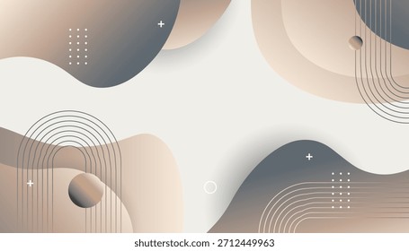 Fondo Abstractas moderno con Formas orgánicas y Elementos geométricos