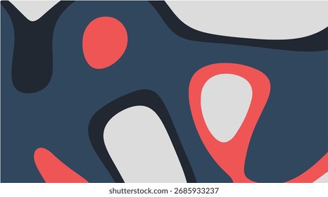 Modern Abstract Background Organic Wavy Fluid Shapes