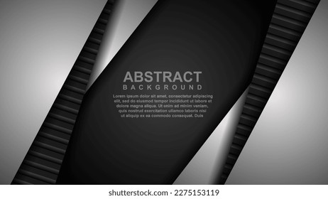 Moderner abstrakter Hintergrund mit grauen und schwarzen Farben. Vektorgrafik eps10