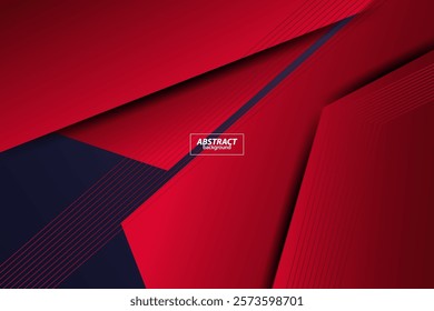 Modern abstract background overlapping with red color and stripes. Simple abstract rectangle box background for banner, flyer, design and business card. Vector Eps10