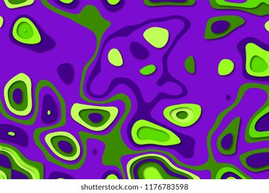 Modern abstract background with paper cut out shapes. Abstract realistic paper decoration for your design. Wavy layers. Cover layout design template. Vector Illustration