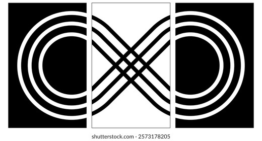 Modern abstract background pattern design geometric shapes Minimalistic geometric pattern in Scandinavian style. Trendy vector graphic elements for your unique design.
