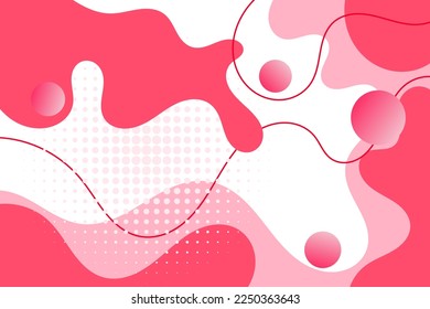 Moderner abstrakter Hintergrund mit rosafarbenen, fließenden Formen, minimalem Poster. ideal für Banner, Web, Header, Cover, Plakat, Broschüre, Social Media, Landing Page 