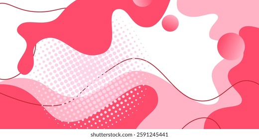 modern abstract background with pink color fluid shapes ,minimal poster. ideal for banner, web, header, cover, billboard, brochure, social media,