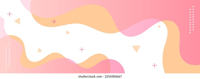 modern abstract background with pink and orange pastel color fluid shapes on white background ,minimal poster. ideal for banner, web, header, cover, billboard, brochure, social media, landing page 