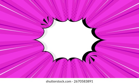 Fondo abstracto moderno rosa con la burbuja del discurso. Radial. Vector EPS 10