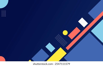 Modern Abstract Background with Playful Geometric Elements