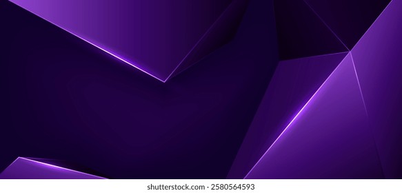 Modern abstract background, Polygon elegant purple background vector for presentation business banner or web background EPS 10