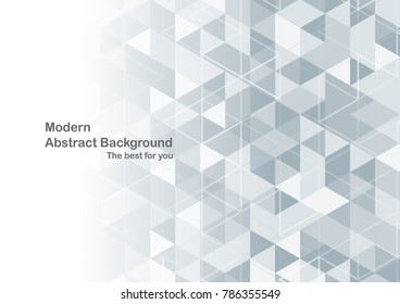 Modern abstract background in polygon shape. Template design in blue and white tone for business presentation, cover, brochure, packaging and web banner.