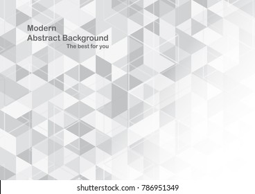 Modern abstract background in polygon shape. Template design in grey and white tone for business presentation, cover, brochure, packaging and web banner.