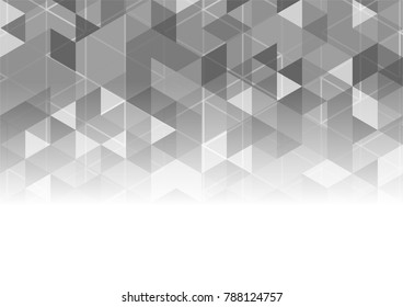 Modern abstract background in polygon shape. Template design in grey and white tone for business presentation, cover, brochure, packaging and web banner.