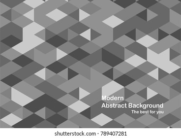 Modern abstract background in polygon shape. Template design in grey and white tone for business presentation, cover, brochure, packaging and web banner.