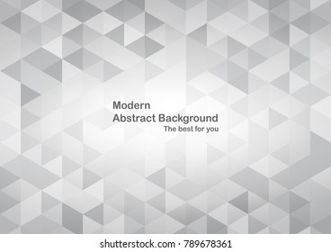 Modern abstract background in polygon shape. Template design in grey and white tone for business presentation, cover, brochure, packaging and web banner.