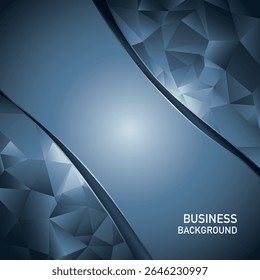 Modern abstract background with a polygonal texture and smooth blue overlay, ideal for a sophisticated business presentation.