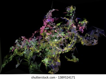 Modern abstract background in popular triangular style