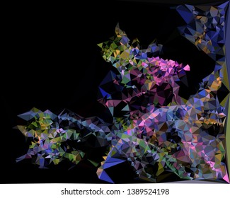 Modern abstract background in popular triangular style