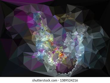 Modern abstract background in popular triangular style