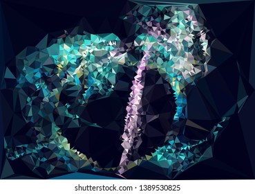 Modern abstract background in popular triangular style