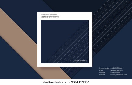 Modern abstract background with post template concept